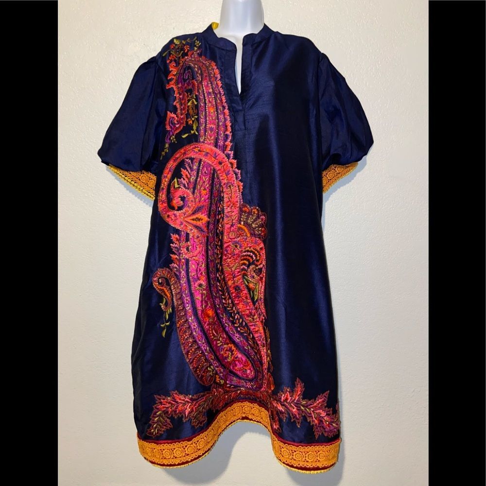 Preeti S kapoor Curta Kaftan Dress embroidered Embellished gypsy Dress XL